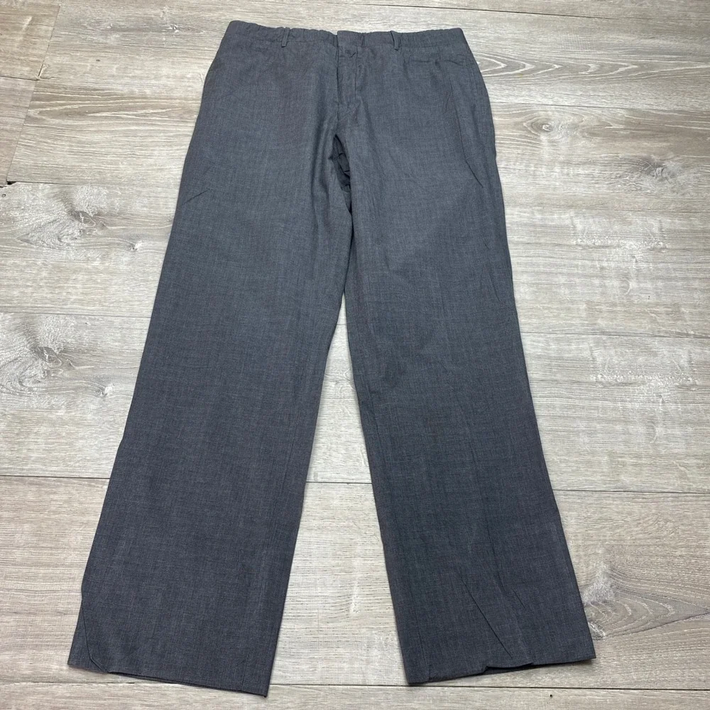 Polo Ralph Lauren Pants Mens 32x30 Grey‎ Cotton Glen Check Plaid Dress Trousers